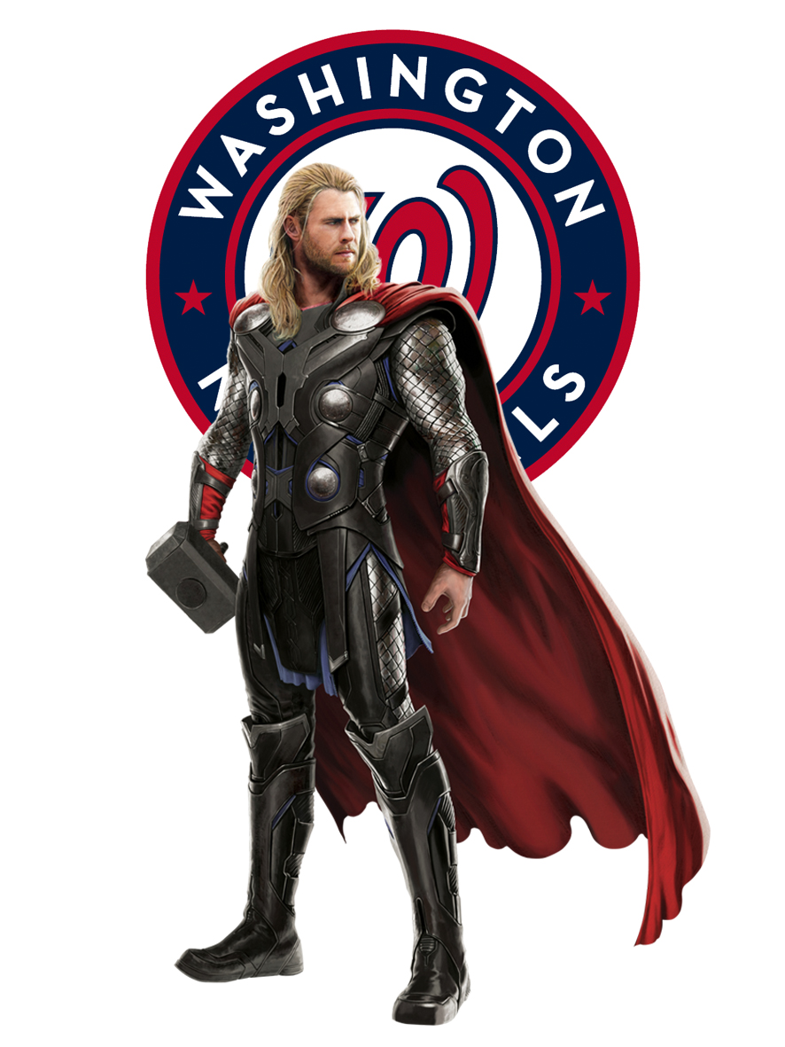 Washington Nationals Thor Logo iron on paper